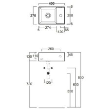 Раковина 40х27 см Simas Agile AG40 bix1