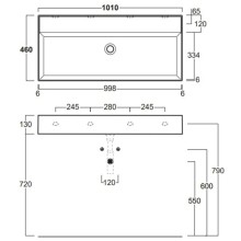 Раковина 101х46 см Simas Agile AG101 bix0
