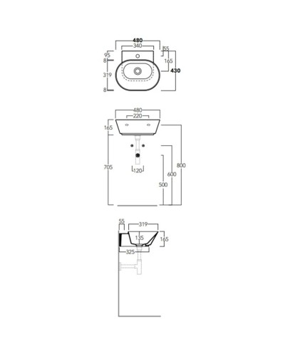 Раковина 48x43 см Simas Wave WA06 bix1