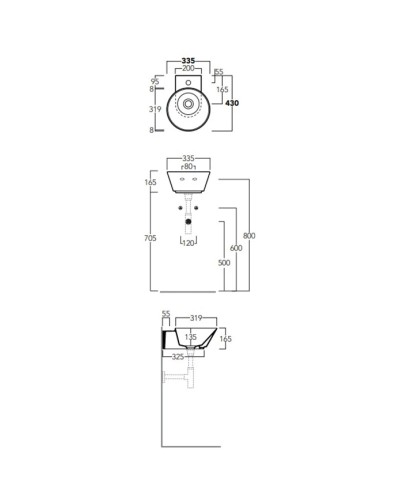 Раковина 33,5x43 см Simas Wave WA05 bix1