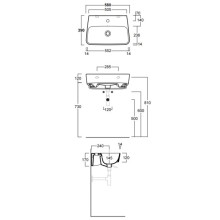 Раковина 58x39 см Simas Degrade DE14nerox1