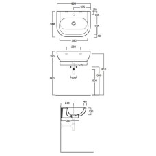 Раковина 65x48 см Simas E-Line EL10bix0