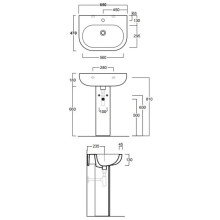 Раковина 65x47 см Simas E-Line EL05bix1