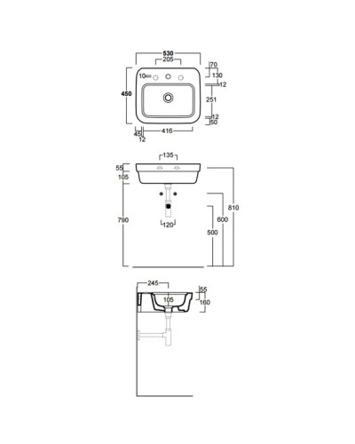 Раковина 53x45 см Simas Evolution EVO15nerox1
