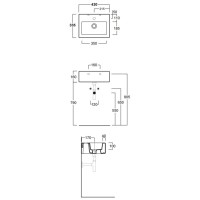 Раковина 43x33,5 см Simas Frozen FZ14bix0
