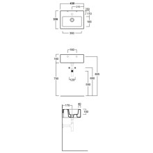Раковина 43x33,5 см Simas Frozen FZ14bix0