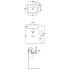 Раковина 43x33,5 см Simas Frozen FZ14bix0