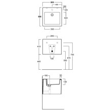 Раковина 50,5x50 см Simas Frozen FZ13nerox0