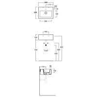Раковина 43x33,5 см Simas Frozen FZ14nerox1