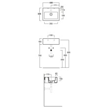 Раковина 43x33,5 см Simas Frozen FZ14nerox1