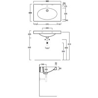 Раковина 80x50 см Simas Lft Spazio LFT44nerox1