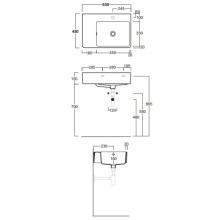 Раковина 65x45 см Simas Lavabi d'arredo QU65Dx1 bi
