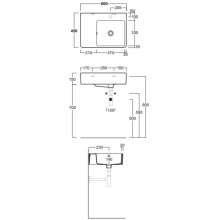 Раковина 60x45 см Simas Lavabi d'arredo QU60Dx1 bi