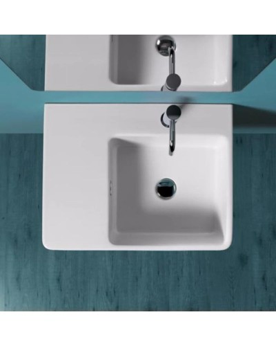 Раковина 60x45 см Simas Lavabi d'arredo QU60Dx1 bi