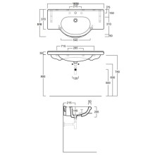 Раковина 105x51 см Simas Lavabi d'arredo TOP 60 bix1