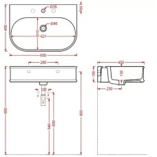 Раковина 65x45 см Artceram Atelier ATL003 17 00 x1