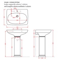 Раковина 68x49,5 см Artceram Civitas CIL001 01 00 x1