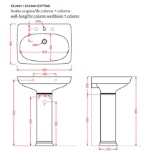 Раковина 68x49,5 см Artceram Civitas CIL001 01 00 x1
