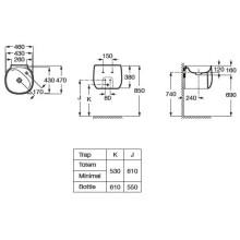 Раковина 46x47 см Roca Beyond 3270B1640