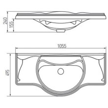 Раковина Лаура 1050 Акватон 1A706831LU010