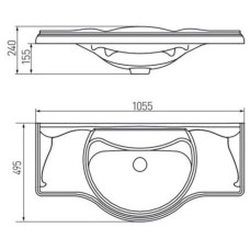 Раковина Лаура 1050 Акватон 1A706831LU010