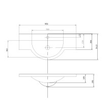 Раковина Лацио 95 см белая Акватон 1A702031LC010