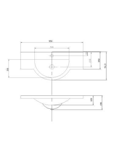 Раковина Лацио 95 см белая Акватон 1A702031LC010