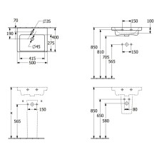 Раковина 50х40см Villeroy & Boch Subway 3.0 43705101
