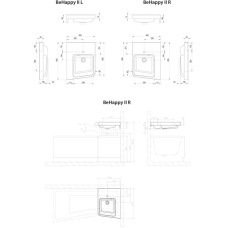 Раковина 50х66,5 см Ravak BeHappy II R XJAP1100001