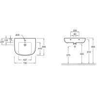Раковина подвесная 70 см Jacob Delafon Odeon Up E4495-00