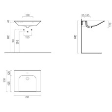 Раковина 70х55 см GSI Community 7632111