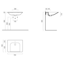 Раковина 70х55 см GSI Community 7633111
