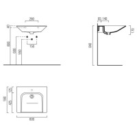 Раковина 60х55 см GSI Community 7634011