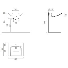 Раковина 60х55 см GSI Community 7634011