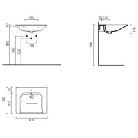 Раковина 60х55 см GSI Community 7635011