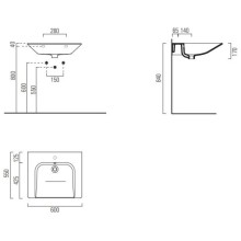 Раковина 60х55 см GSI Community 7635011