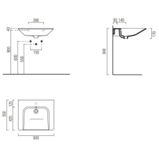 Раковина 60х55 см GSI Community 7635011