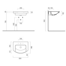 Раковина 60х49 см GSI Norm 8645111