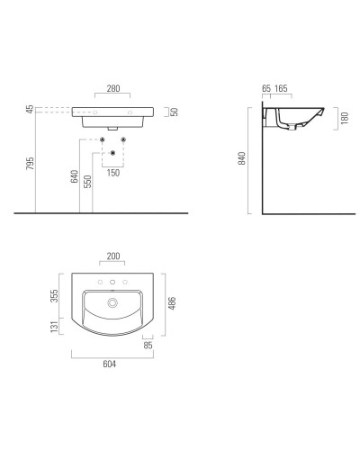 Раковина 60х49 см GSI Norm 8645111
