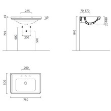 Раковина 75х50 см GSI Classic 8787111