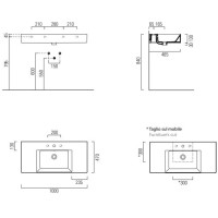 Раковина 100х47 см GSI Kube X 9451111