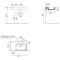 Раковина 80х47 см GSI Kube X 9457111
