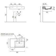 Раковина 80х47 см GSI Kube X 9457111