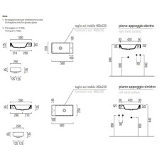 Раковина 50х25 см GSI Nubes 9637009