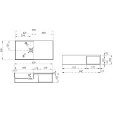 Раковина 80x40 см Vincea VWB-6S180MW