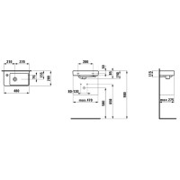 Мини-раковина 48 см Laufen Pro S 8.1595.5.000.104.1