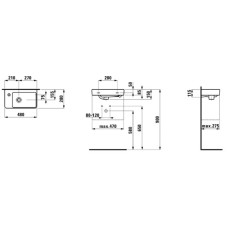 Мини-раковина 48 см Laufen Pro S 8.1595.5.000.104.1