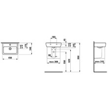 Мини-раковина 45 см Laufen Pro A 8.1195.1.000.104.1
