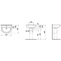 Раковина 60 см Laufen Pro B 8.1095.2.000.104.1