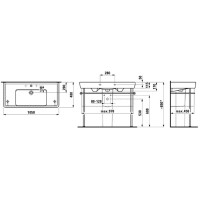 Раковина 105 см Laufen Pro A 8.1395.8.000.104.1